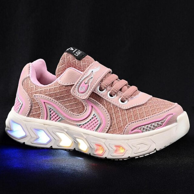 Tenis Infantil De Led Casual Jogger Meninas Escolar Basico