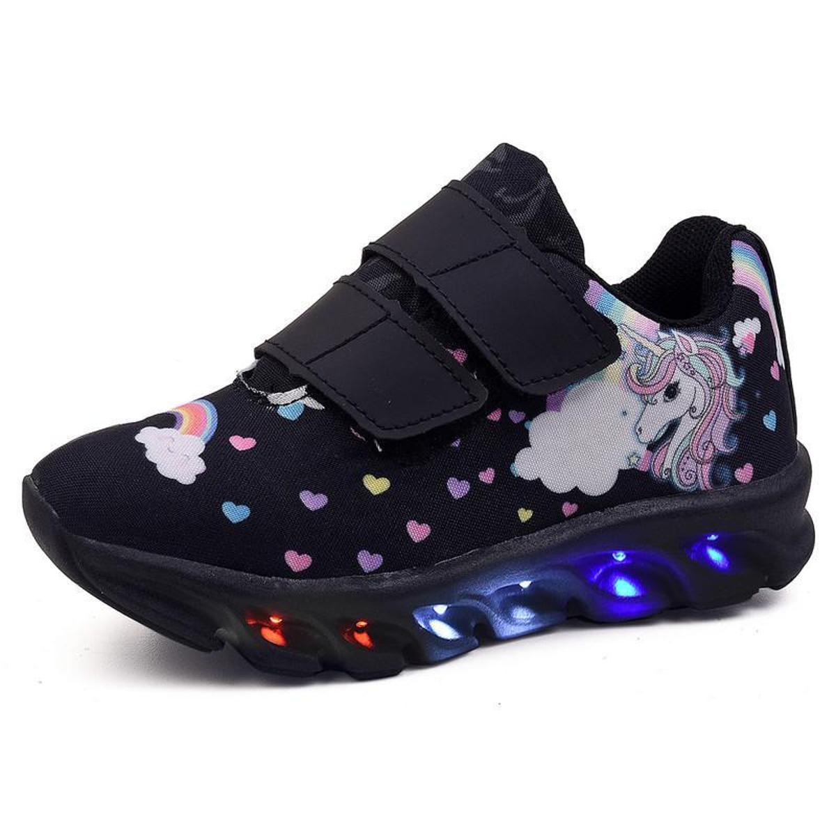 Tenis Infantil De Led Unicornio Calce Facil Meninas LIGHT Menor preço em Tenis Infantil De Led Unicornio Calce Facil Meninas LIGHT