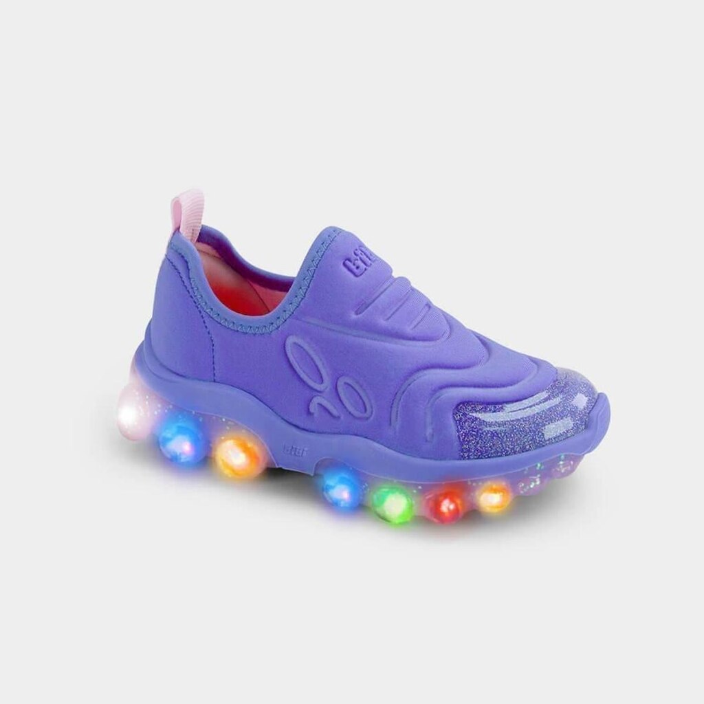 Tênis Infantil de Luz Bibi Roller Celebration 2.0 Lilás e Lavander
