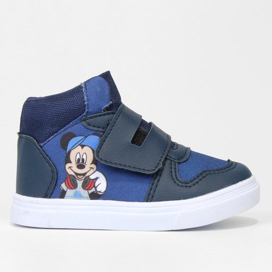 Tênis Infantil Disney Mickey Cano Médio Menino - Azul Menor preço em Tênis Infantil Disney Mickey Cano Médio Menino - Azul