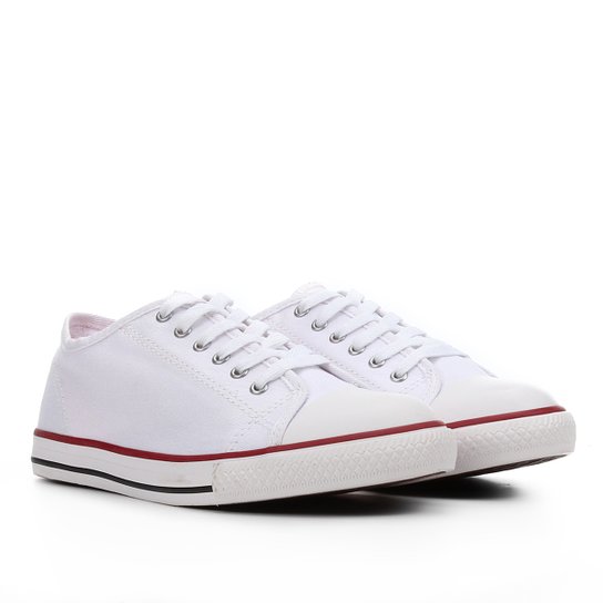 Tênis Infantil Diversão Canvas Low Masculino - Branco Menor preço em Tênis Infantil Diversão Canvas Low Masculino - Branco