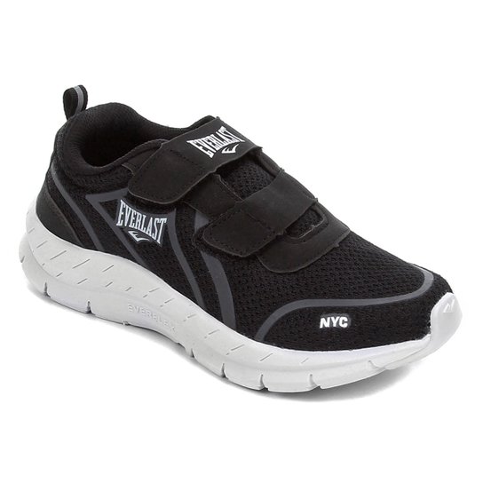 Tênis Infantil Everlast Bunker Masculino - Preto+Branco Menor preço em Tênis Infantil Everlast Bunker Masculino - Preto+Branco