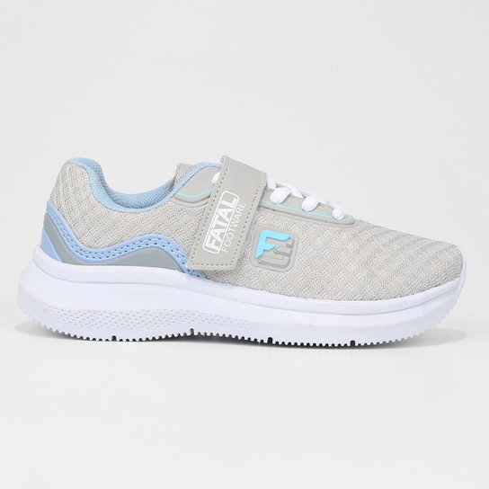 Tênis Infantil Fatal Strength - Cinza+Azul Claro Menor preço em Tênis Infantil Fatal Strength - Cinza+Azul Claro