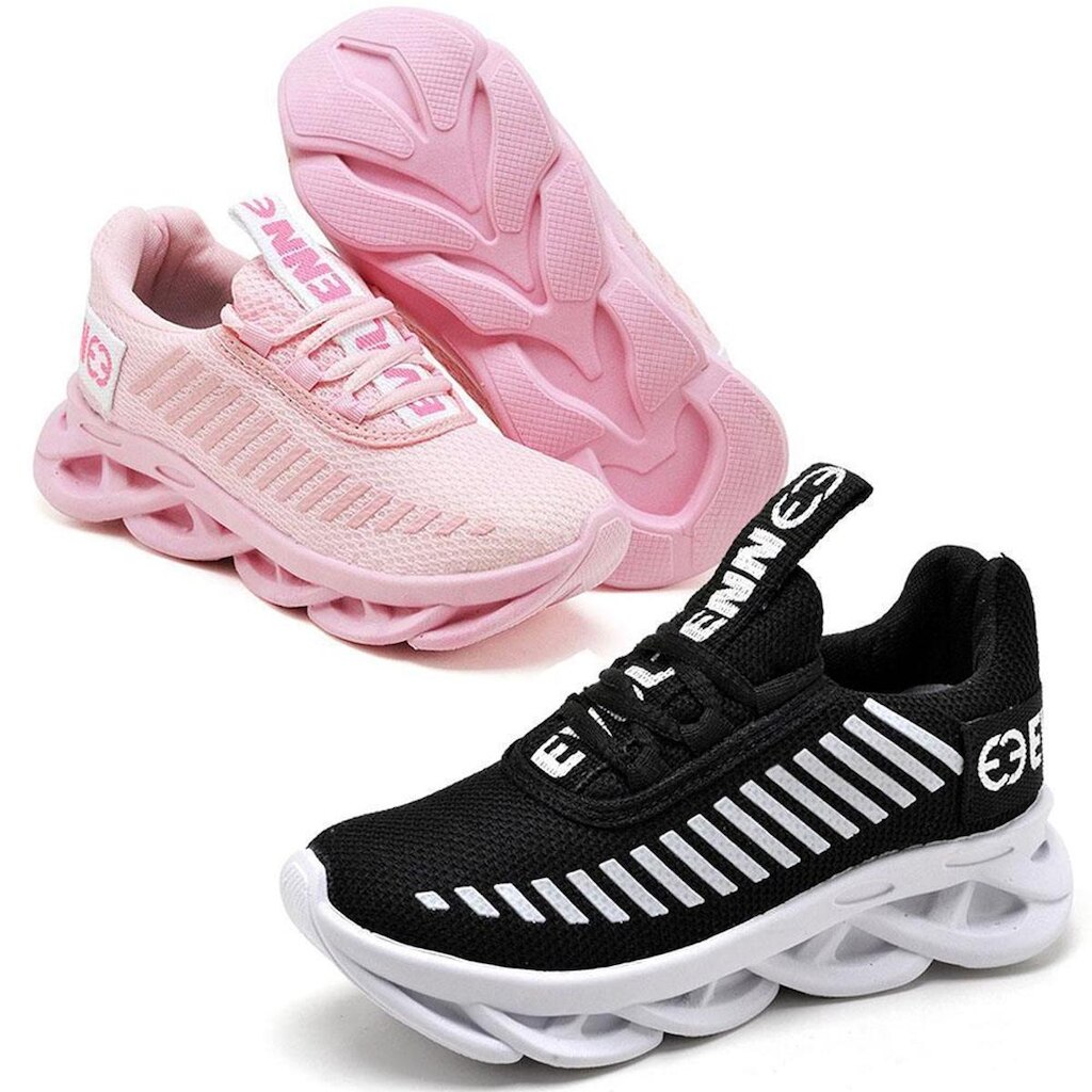Tênis Infantil Feminino Anatômico Fecho Cadarço Kit 2