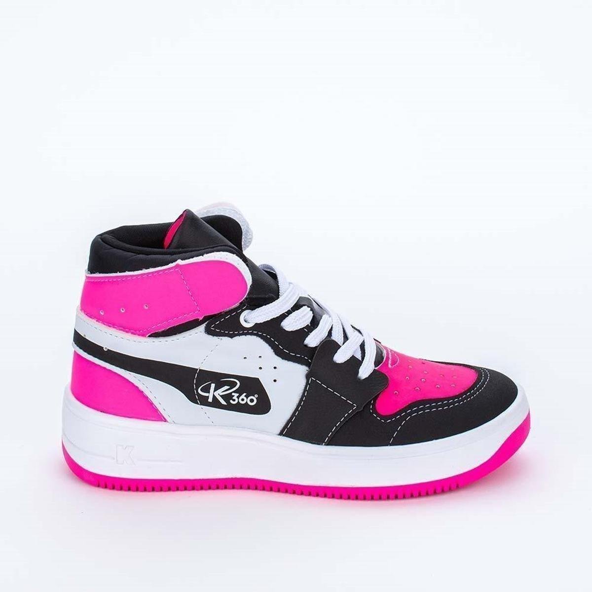 Tênis Infantil Feminino Kidy Cano Alto Urbano Pin Menor preço em Tênis Infantil Feminino Kidy Cano Alto Urbano Pin