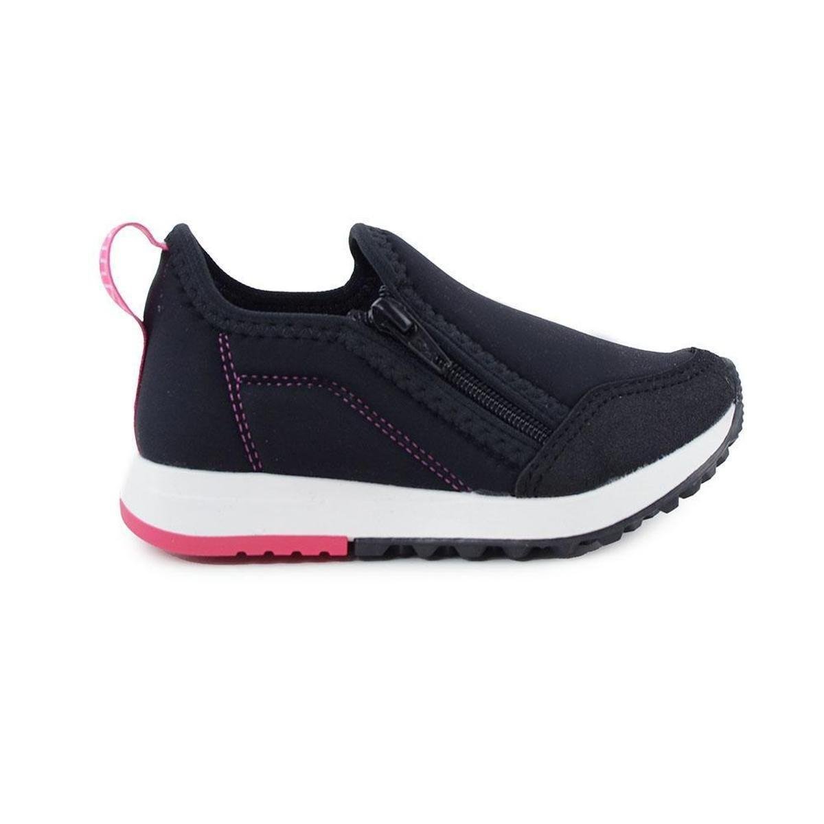 Tênis Infantil Feminino Klin Walk Preto Purpura 2161030 Preto