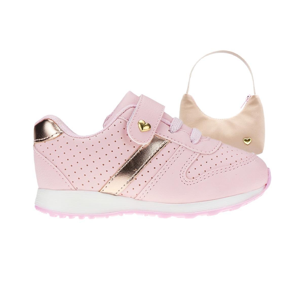 Tênis infantil Feminino Menina com Bolsa Sapatenis Infantil - Rosa |  Netshoes