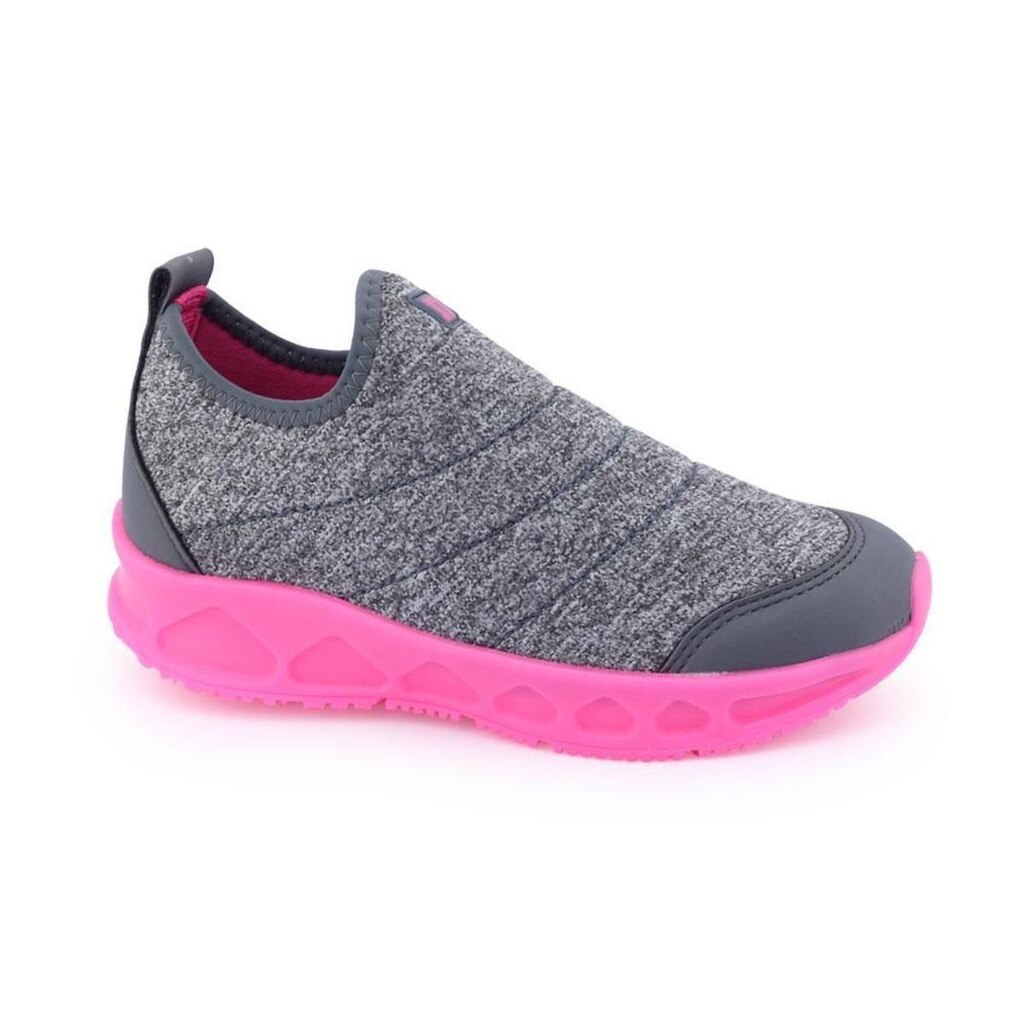 Tênis infantil feminino Novopé slip on 30001250 elástico Luz