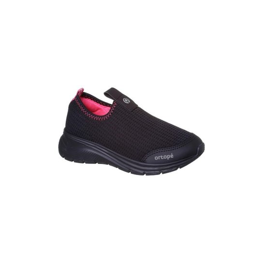 Tênis Infantil Feminino Ortopé Flex Run Calce Fácil Preto Netshoes