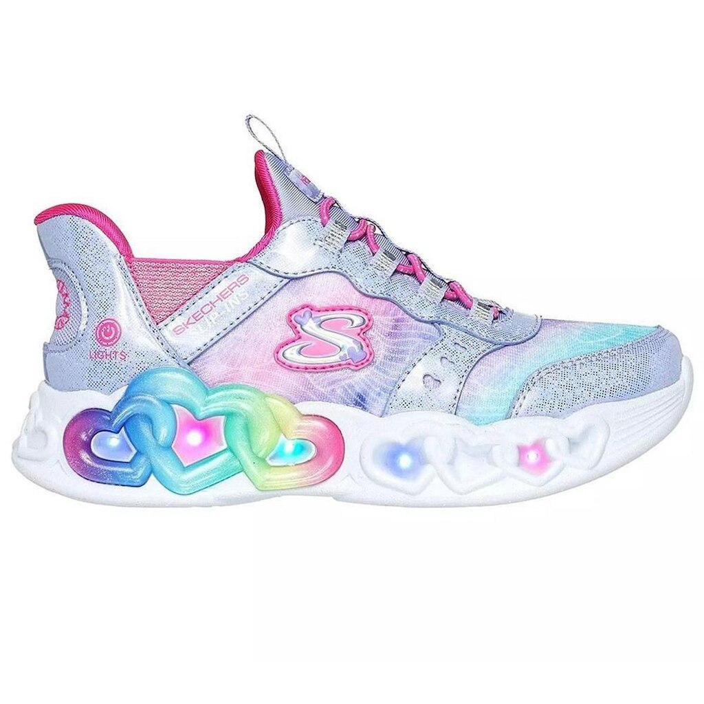 Tênis Infantil Feminino Skechers Rosa com LED - 303755L