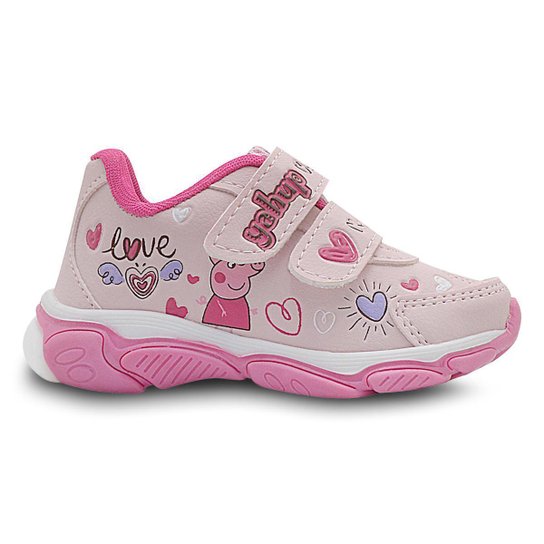 Tênis Infantil Feminino Yahup Personagem Peppa Casual Kids Menina - Rosa Menor preço em Tênis Infantil Feminino Yahup Personagem Peppa Casual Kids Menina - Rosa