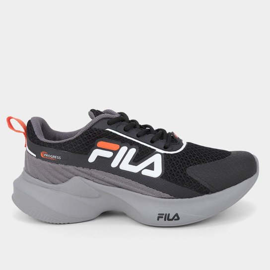 Tênis Infantil Fila Progress - Preto+Branco Menor preço em Tênis Infantil Fila Progress - Preto+Branco