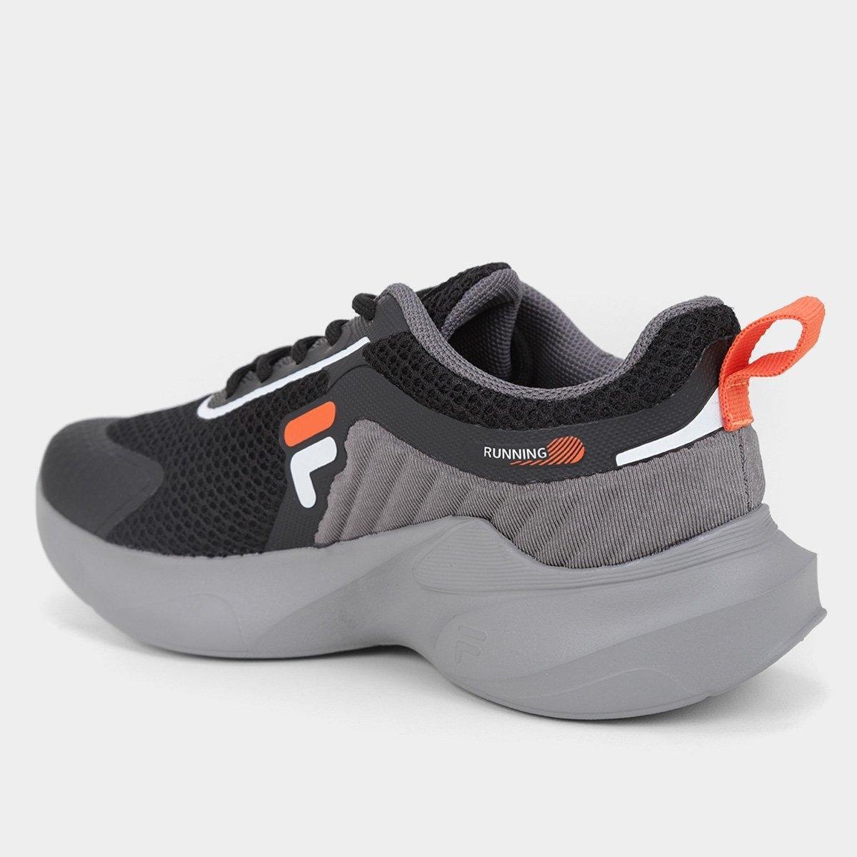 Tênis Infantil Fila Progress Preto+Branco Netshoes