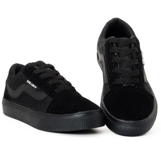 Tenis Infantil Kalum School Masculino e Feminino - Preto Menor preço em Tenis Infantil Kalum School Masculino e Feminino - Preto
