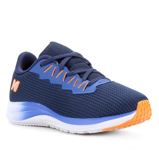 Tênis Infantil Kidy Energy Respi-Tec Masculino - Marinho+Laranja
