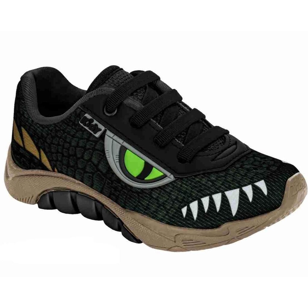 Tênis Infantil Kidy Mais Dino Preto 29