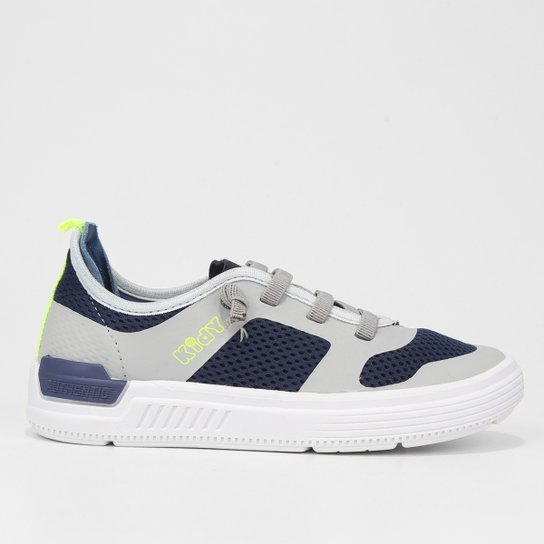 Tênis Infantil Kidy Milão Respitec Menino - Cinza+Marinho Menor preço em Tênis Infantil Kidy Milão Respitec Menino - Cinza+Marinho
