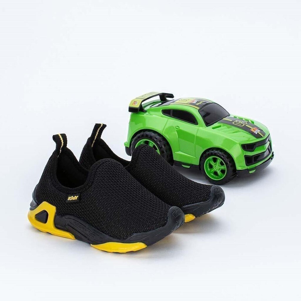 Tênis Infantil Kidy Play Comfort Preto com Brinqu