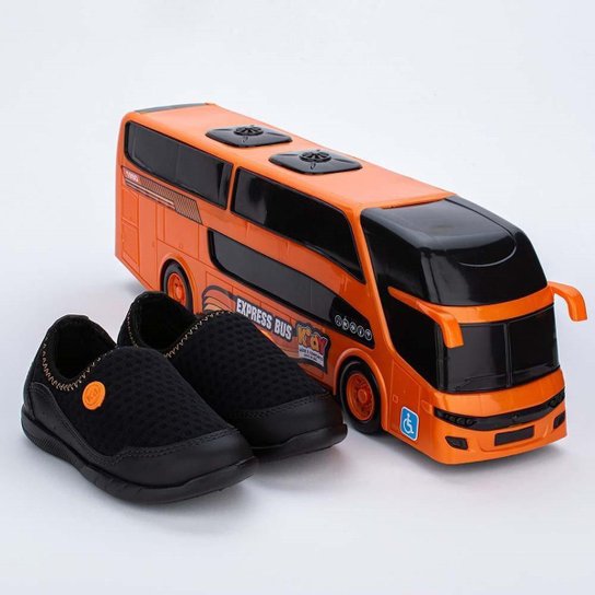 Tênis Infantil Kidy Usefull Calce Fácil Preto com - Preto Menor preço em Tênis Infantil Kidy Usefull Calce Fácil Preto com - Preto