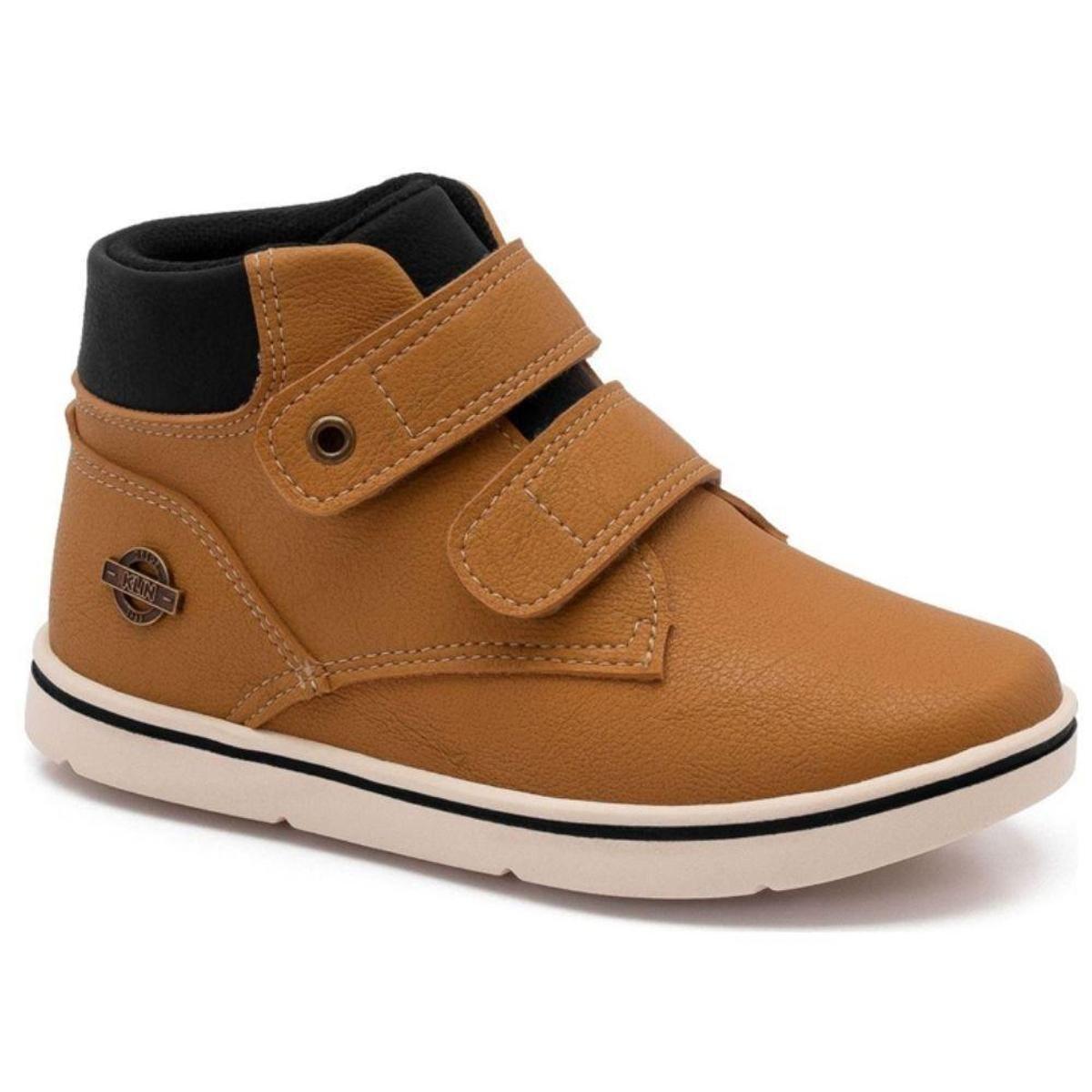 Tênis Infantil KLIN Menino Flyer Botinha - Marrom | Netshoes