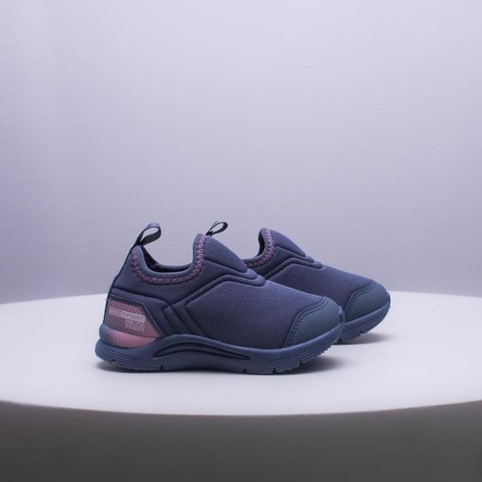 Tênis Infantil Klin New Sport Slip On - Chumbo+Rosa Menor preço em Tênis Infantil Klin New Sport Slip On - Chumbo+Rosa