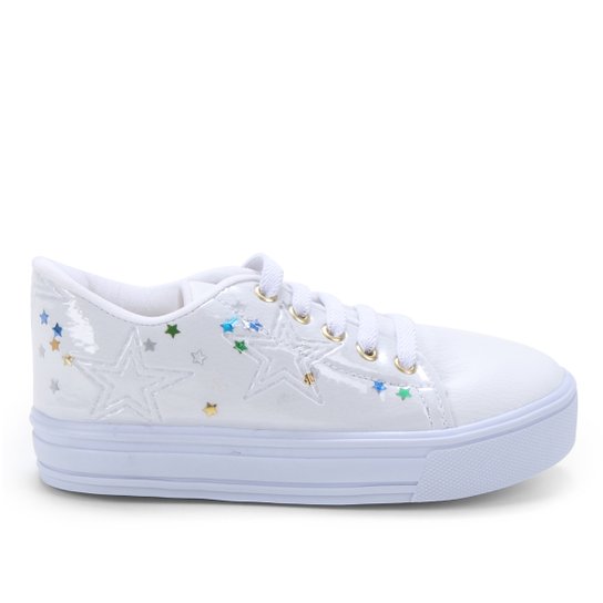 Tênis Infantil Kurs Estrelas Feminino - Estampado Menor preço em Tênis Infantil Kurs Estrelas Feminino - Estampado