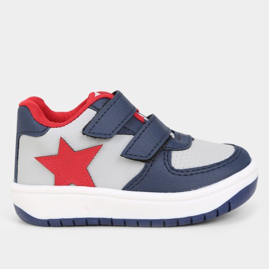Tênis Infantil Kurz Básico Street Menino - Marinho+Cinza Menor preço em Tênis Infantil Kurz Básico Street Menino - Marinho+Cinza