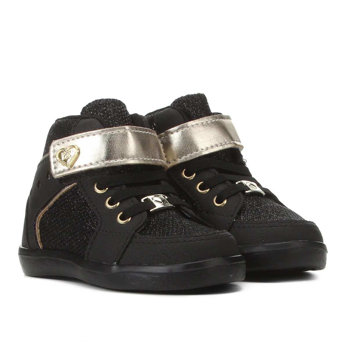 tenis cano alto velcro feminino