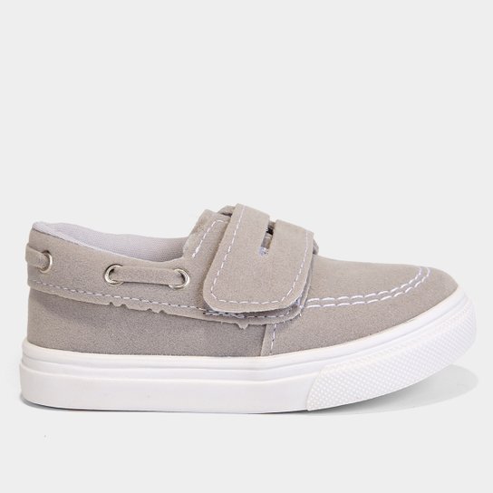 Tênis Infantil Kurz Casual Sider Menino - Cinza Menor preço em Tênis Infantil Kurz Casual Sider Menino - Cinza