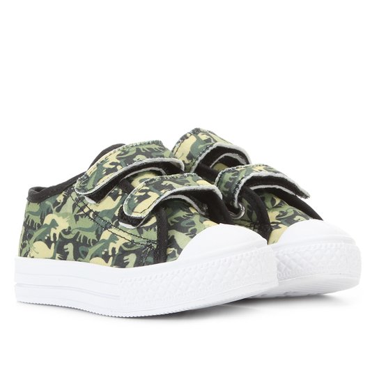 Tênis Infantil Kurz Estampado - Verde Menor preço em Tênis Infantil Kurz Estampado - Verde