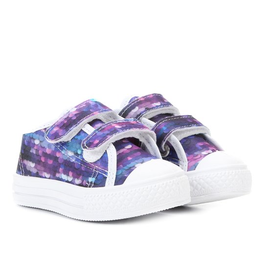 Tênis Infantil Kurz Estampado - Roxo Menor preço em Tênis Infantil Kurz Estampado - Roxo