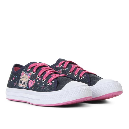 Tênis Infantil Kurz Lolove Coração Feminino - Jeans Menor preço em Tênis Infantil Kurz Lolove Coração Feminino - Jeans