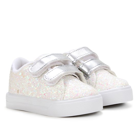 Tênis Infantil Kurz Super Glitter Shine Feminino - Rosa+prata Menor preço em Tênis Infantil Kurz Super Glitter Shine Feminino - Rosa+prata