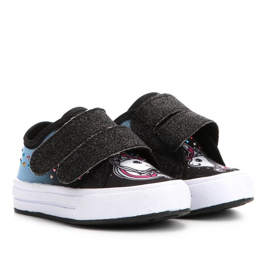 Tênis Infantil Kurz Unicórnio Bebê - Azul Menor preço em Tênis Infantil Kurz Unicórnio Bebê - Azul