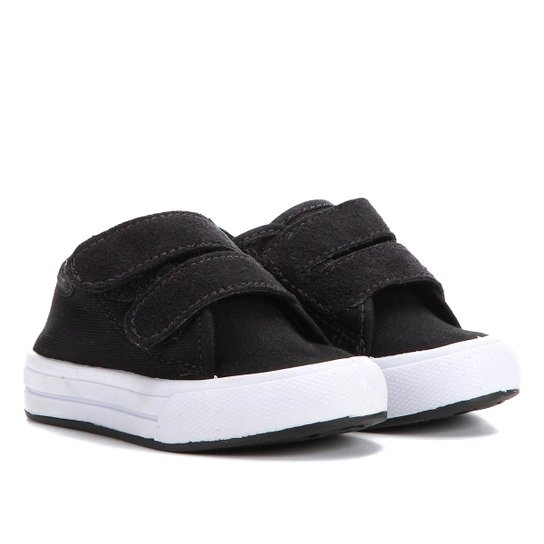 Tênis Infantil Kurz Velcro Basico - Preto Menor preço em Tênis Infantil Kurz Velcro Basico - Preto