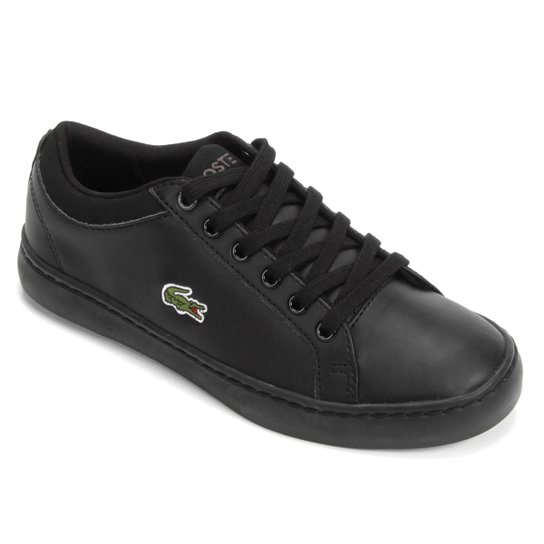 Tênis infantil Lacoste Straightset - Preto Menor preço em Tênis infantil Lacoste Straightset - Preto
