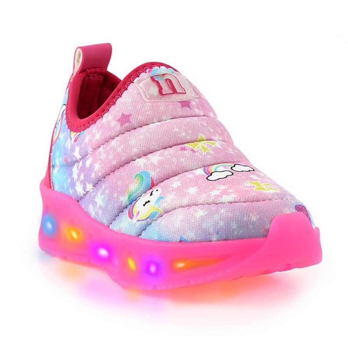 Tênis Infantil Led Novope 300N250 Menina - Rosa | Netshoes