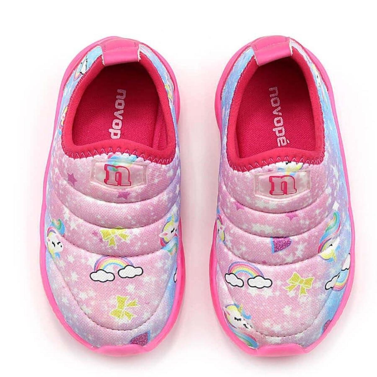 Tênis Infantil Led Novope 300N250 Menina - Rosa | Netshoes