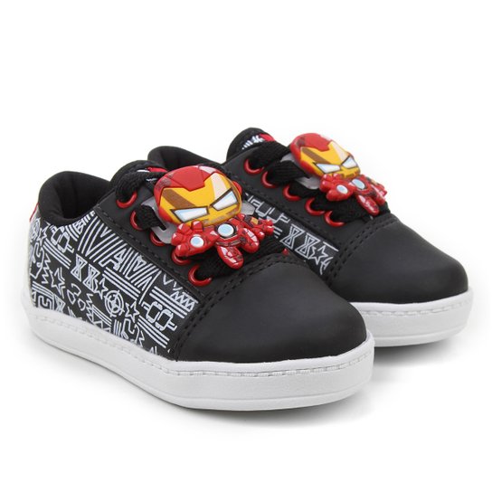 Tênis Infantil Marvel Iron Man Masculino - Preto Menor preço em Tênis Infantil Marvel Iron Man Masculino - Preto