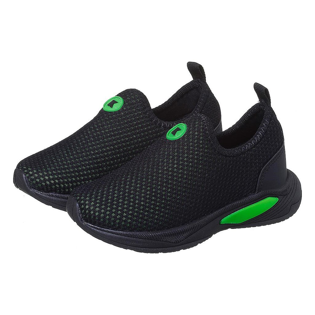 Tenis Infantil Masculino Calce Fácil com Verde K Kidstep