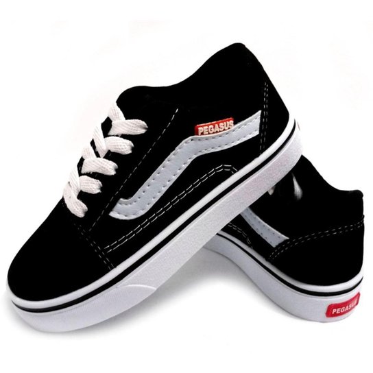 Tenis Infantil Masculino e Feminino na Moda Estiloso Peg - Preto Menor preço em Tenis Infantil Masculino e Feminino na Moda Estiloso Peg - Preto