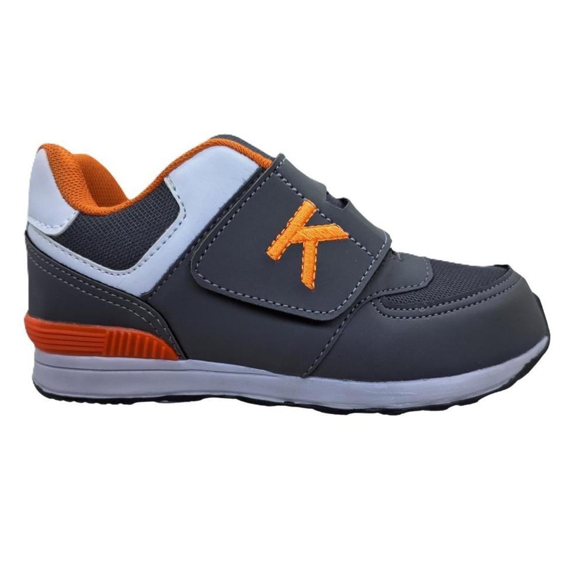 Tênis Infantil Masculino KidStar Grafite Escolar sem Cadarço Menor preço em Tênis Infantil Masculino KidStar Grafite Escolar sem Cadarço