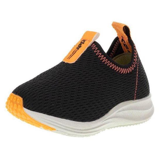 Tênis Infantil Masculino Kidy Energy Respite Preto - Laranja Menor preço em Tênis Infantil Masculino Kidy Energy Respite Preto - Laranja