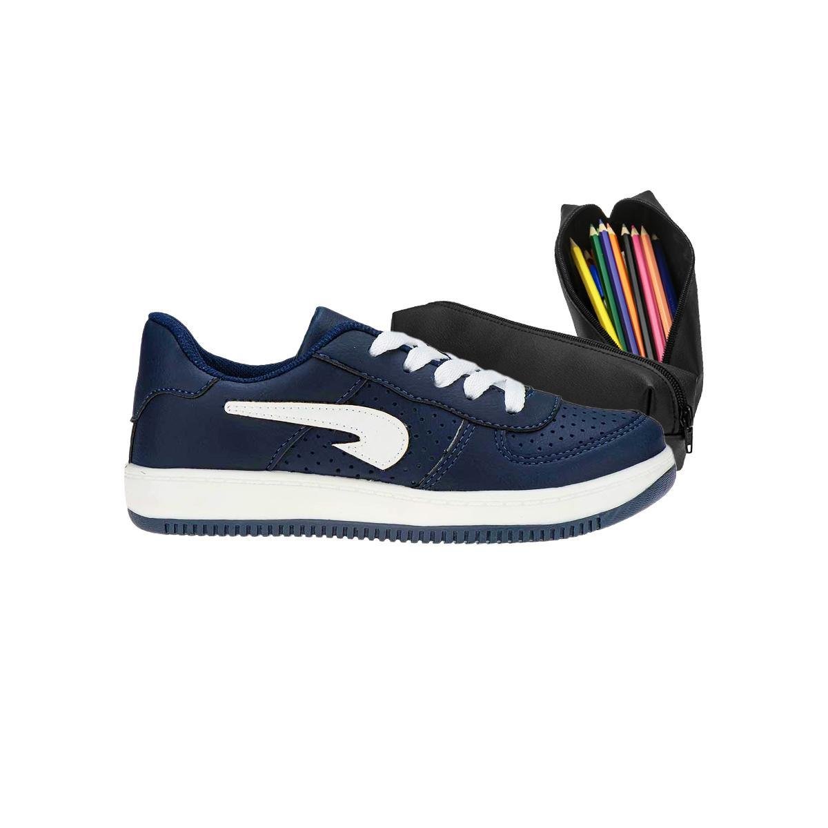 Tênis Infantil Masculino Menino Esporte Escolar Tam 28 ao 35 - Com Estojo Escolar Menor preço em Tênis Infantil Masculino Menino Esporte Escolar Tam 28 ao 35 - Com Estojo Escolar