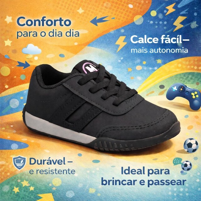 Tênis Infantil Masculino Molekinho Bebê Confortável