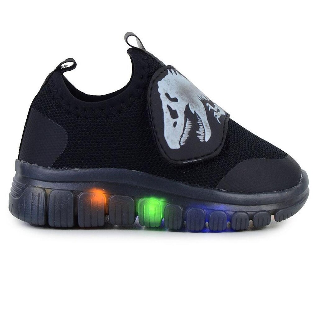 Tênis Infantil Masculino Novopé Preto com LED - 1287