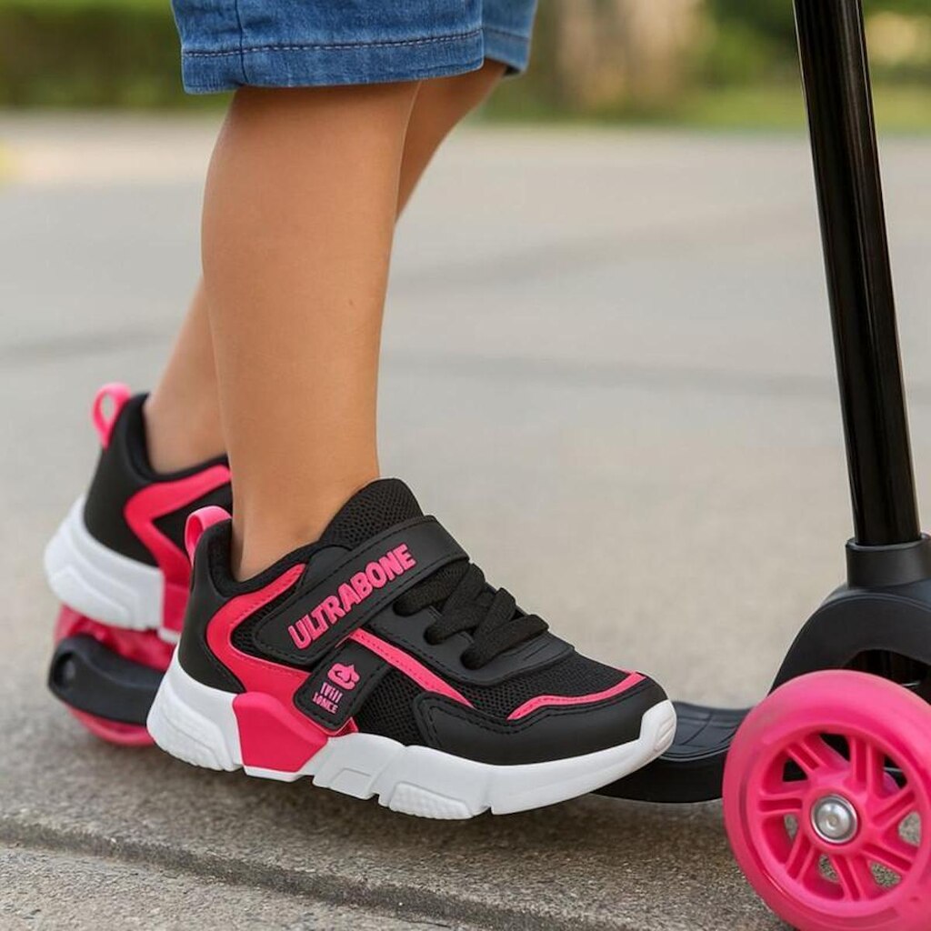 Tênis Infantil Menina Com Velcro e Cadarço Super Macio e Leve KIDS