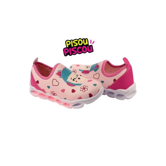 Tênis Infantil Menina Game Jogo Calce Fácil Sola Led - Rosa Menor preço em Tênis Infantil Menina Game Jogo Calce Fácil Sola Led - Rosa