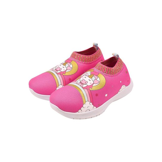 Tênis Infantil Menina Grugui Feminino Calce Fácil Unicórnio - Pink é ruim? Tênis Infantil Menina Grugui Feminino Calce Fácil Unicórnio - Pink é boa?