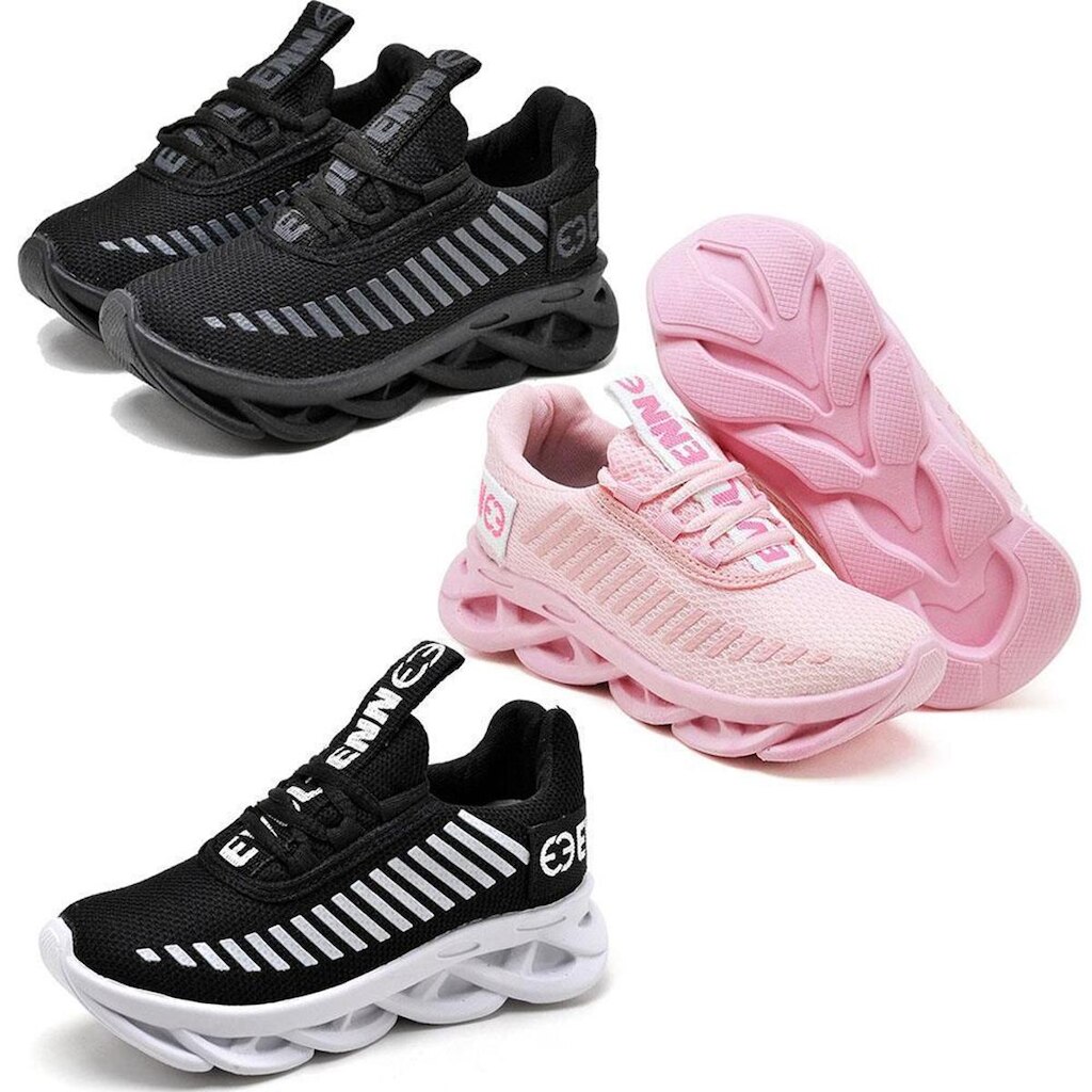 Tênis Infantil Menina Sola Micro Expandido Cadarço Kit 3